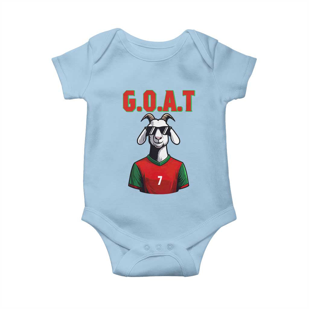 Siuuuu Goat Soccer Celebration Baby Onesie Gift For Fans TS12 Light Blue Print Your Wear