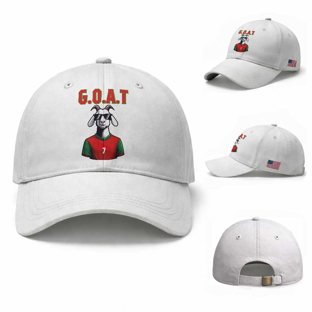 Siuuuu Goat Soccer Celebration Baseball Cap Gift For Fans TS12 Baseball Cap Universal Fit White Print Your Wear