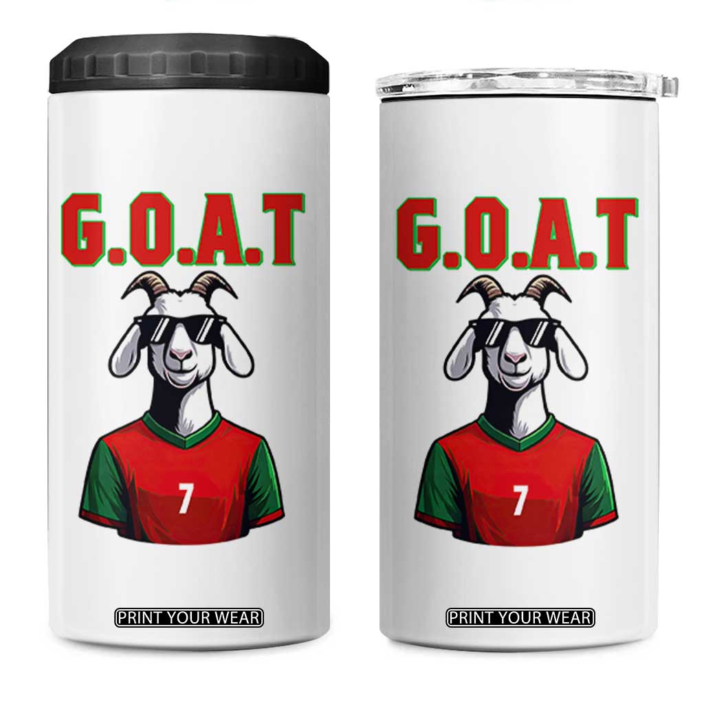 Siuuuu Goat Soccer Celebration 4 in 1 Can Cooler Tumbler Gift For Fans TS12 One Size: 16 oz White Print Your Wear
