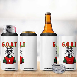 Siuuuu Goat Soccer Celebration 4 in 1 Can Cooler Tumbler Gift For Fans TS12 Print Your Wear