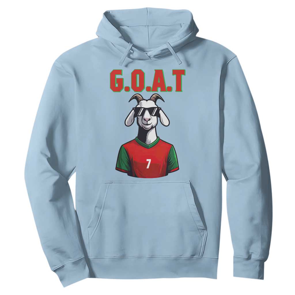 Siuuuu Goat Soccer Celebration Hoodie Gift For Fans TS12 Light Blue Print Your Wear