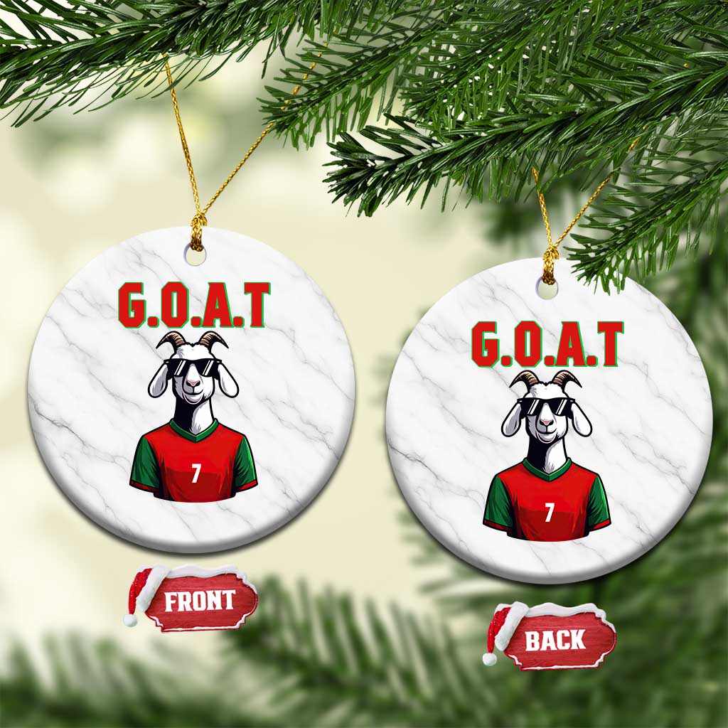 Siuuuu Goat Soccer Celebration Ceramic Ornament Gift For Fans TS12 1pc White Marble Print Your Wear