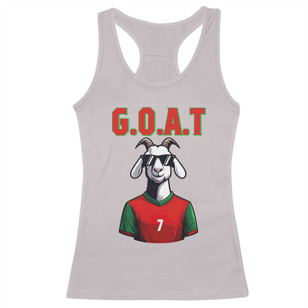 Siuuuu Goat Soccer Celebration Racerback Tank Top Gift For Fans TS12 Ice Gray Print Your Wear