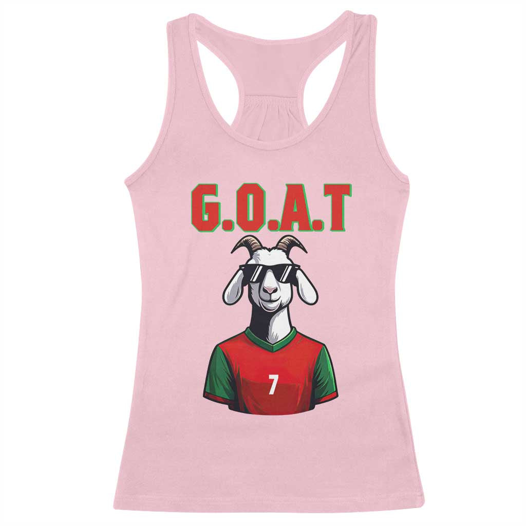 Siuuuu Goat Soccer Celebration Racerback Tank Top Gift For Fans TS12 Light Pink Print Your Wear