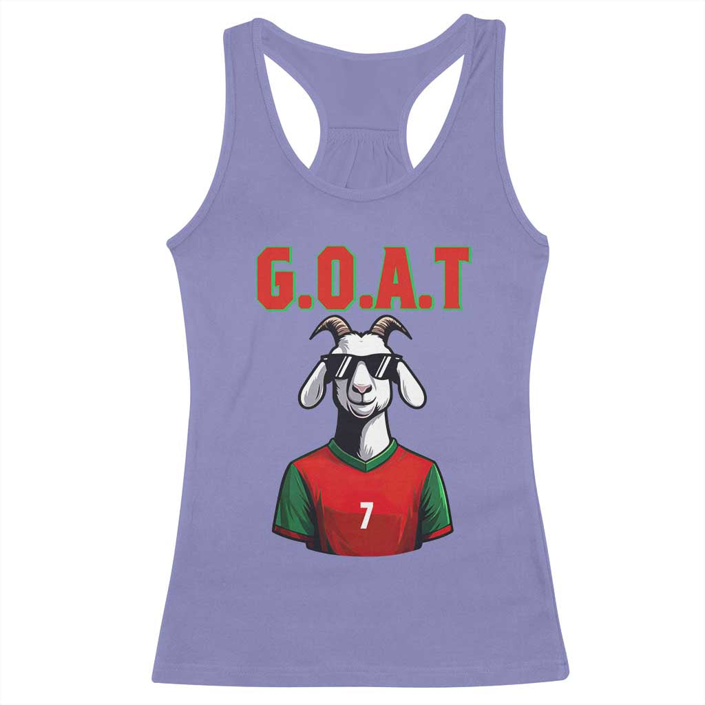 Siuuuu Goat Soccer Celebration Racerback Tank Top Gift For Fans TS12 Violet Print Your Wear