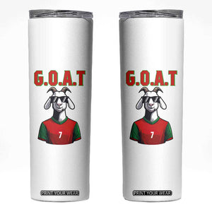 Siuuuu Goat Soccer Celebration Skinny Tumbler Gift For Fans TS12 White Print Your Wear