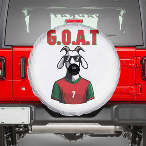 Siuuuu Goat Soccer Celebration Spare Tire Cover Gift For Fans TS12 White Print Your Wear