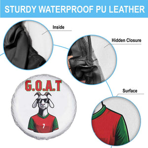 Siuuuu Goat Soccer Celebration Spare Tire Cover Gift For Fans TS12 Print Your Wear