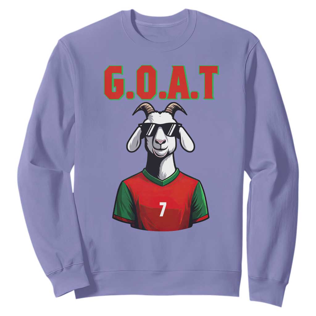 Siuuuu Goat Soccer Celebration Sweatshirt Gift For Fans TS12 Violet Print Your Wear