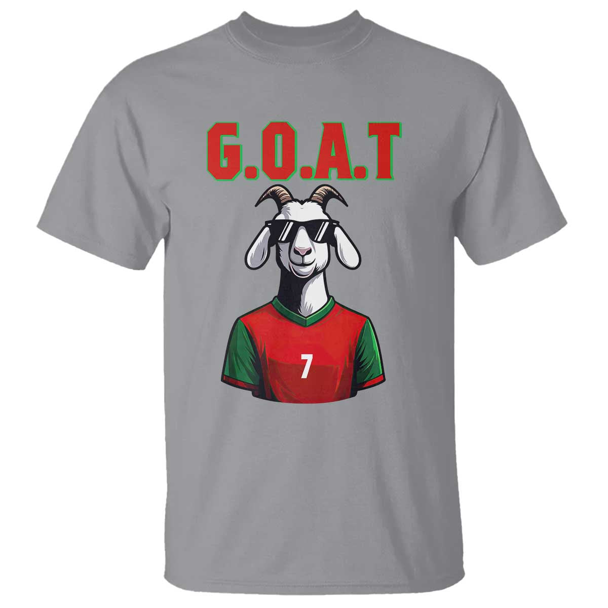 Siuuuu Goat Soccer Celebration T Shirt Gift For Fans TS12 Sport Gray Print Your Wear