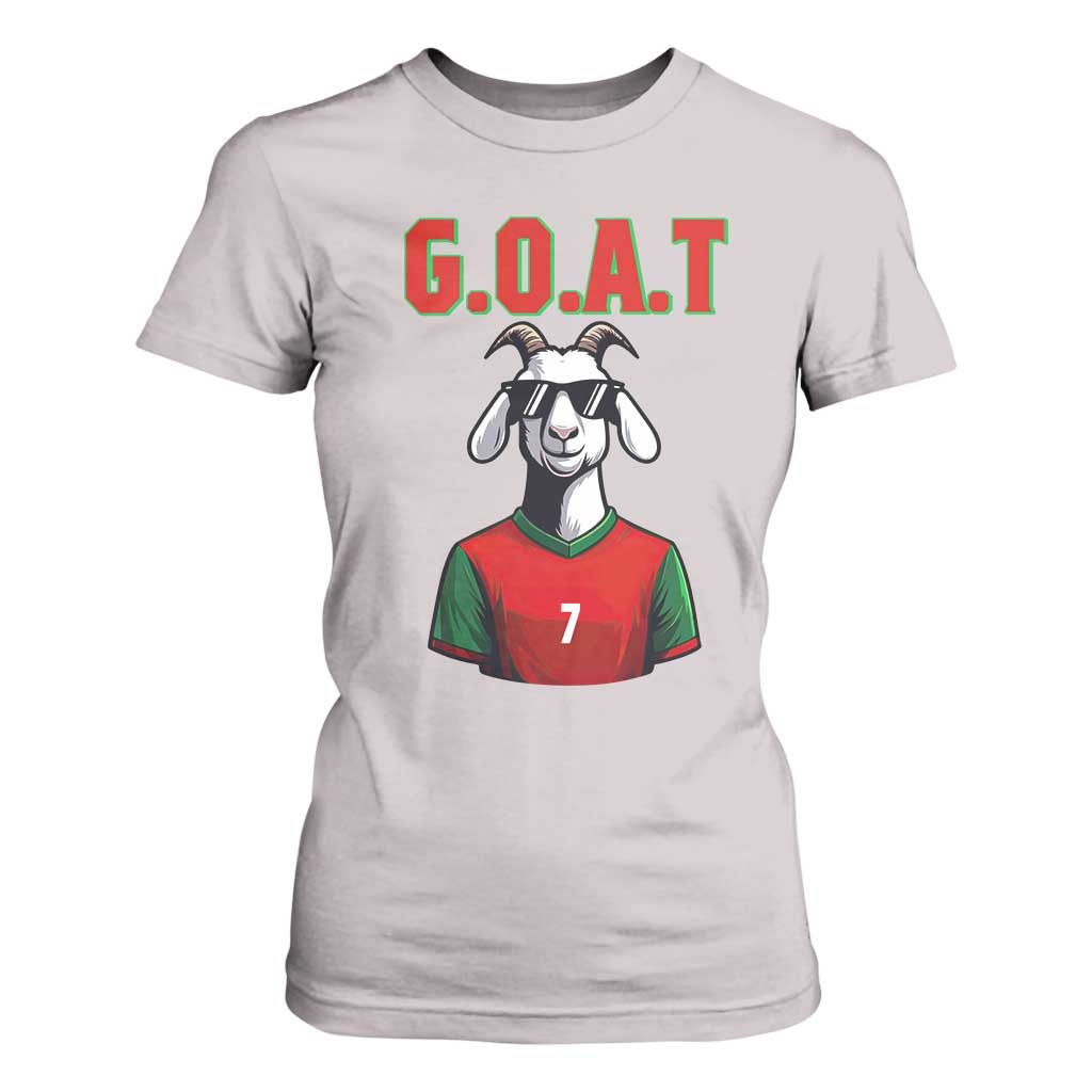 Siuuuu Goat Soccer Celebration T Shirt For Women Gift For Fans TS12 Ice Gray Print Your Wear