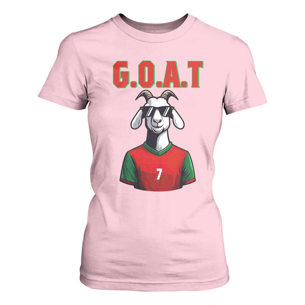 Siuuuu Goat Soccer Celebration T Shirt For Women Gift For Fans TS12 Light Pink Print Your Wear