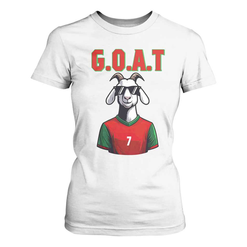 Siuuuu Goat Soccer Celebration T Shirt For Women Gift For Fans TS12 White Print Your Wear