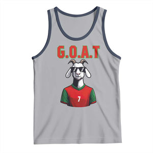 Siuuuu Goat Soccer Celebration Tank Top Gift For Fans TS12 Athletic Heather Navy Print Your Wear