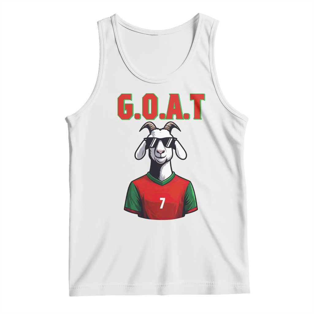 Siuuuu Goat Soccer Celebration Tank Top Gift For Fans TS12 White Print Your Wear