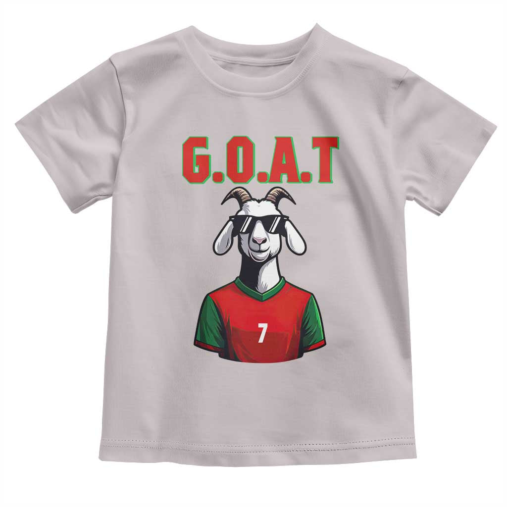 Siuuuu Goat Soccer Celebration Toddler T Shirt Gift For Fans TS12 Ice Gray Print Your Wear