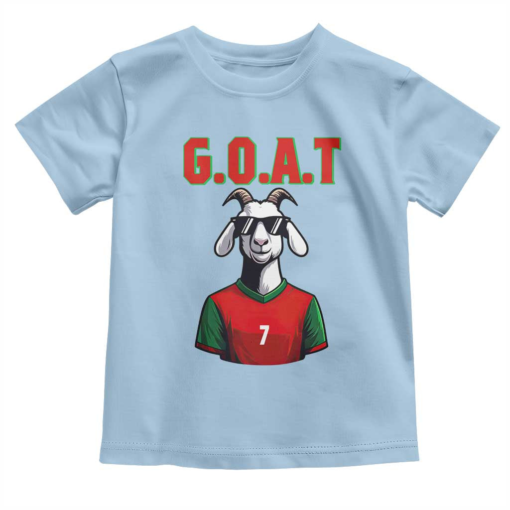Siuuuu Goat Soccer Celebration Toddler T Shirt Gift For Fans TS12 Light Blue Print Your Wear