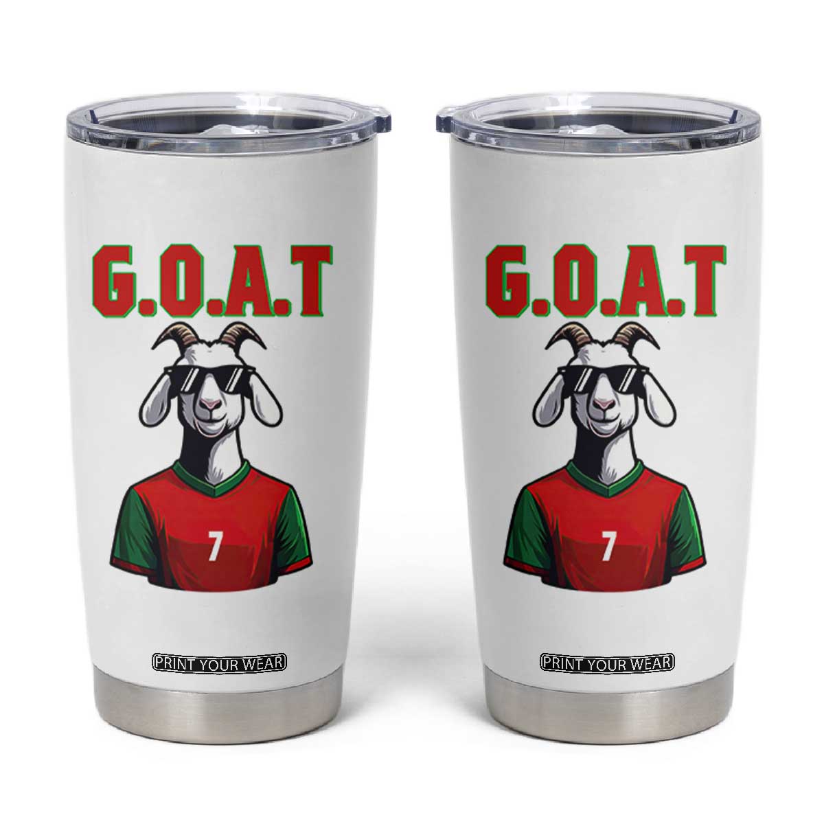 Siuuuu Goat Soccer Celebration Tumbler Cup Gift For Fans TS12 White Print Your Wear