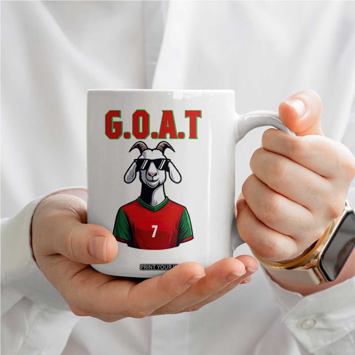 Siuuuu Goat Soccer Celebration Coffee Mug Gift For Fans TS12 Print Your Wear