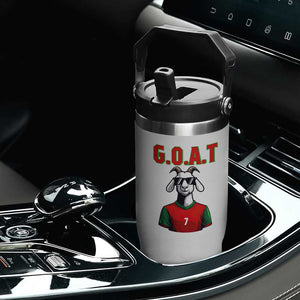 Siuuuu Goat Soccer Celebration Flip Straw Tumbler Gift For Fans TS12 Print Your Wear