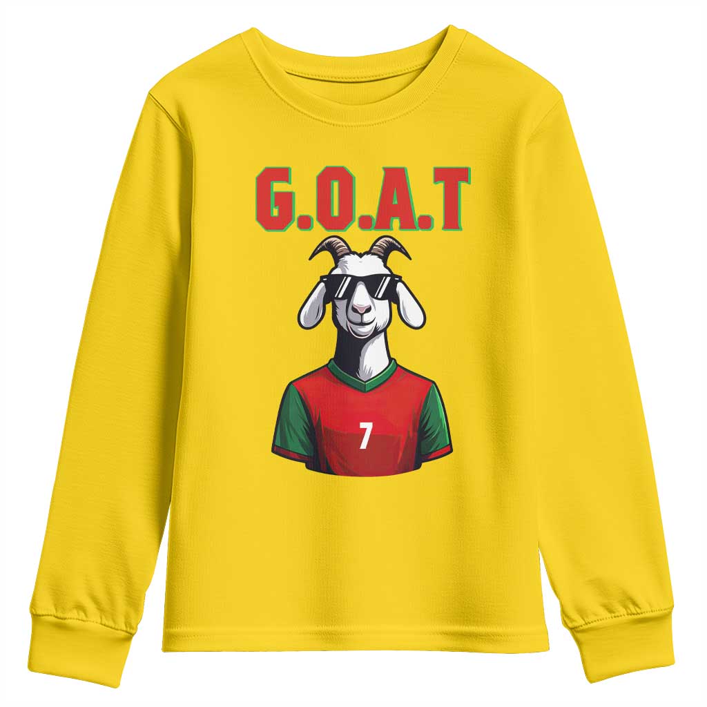 Siuuuu Goat Soccer Celebration Youth Sweatshirt Gift For Fans TS12 Daisy Print Your Wear