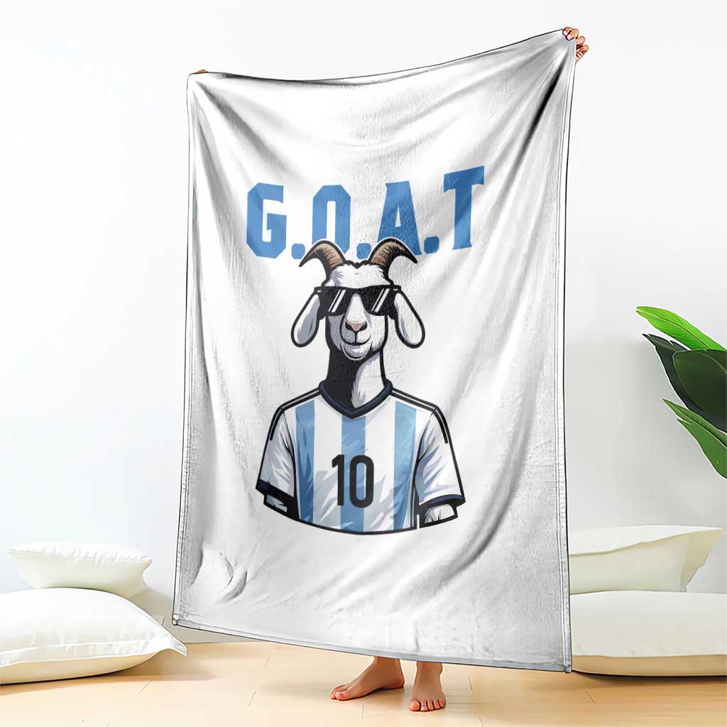 The Goat Of Soccer Number Ten Throw Blanket Gift For Fans TS12 Print Your Wear