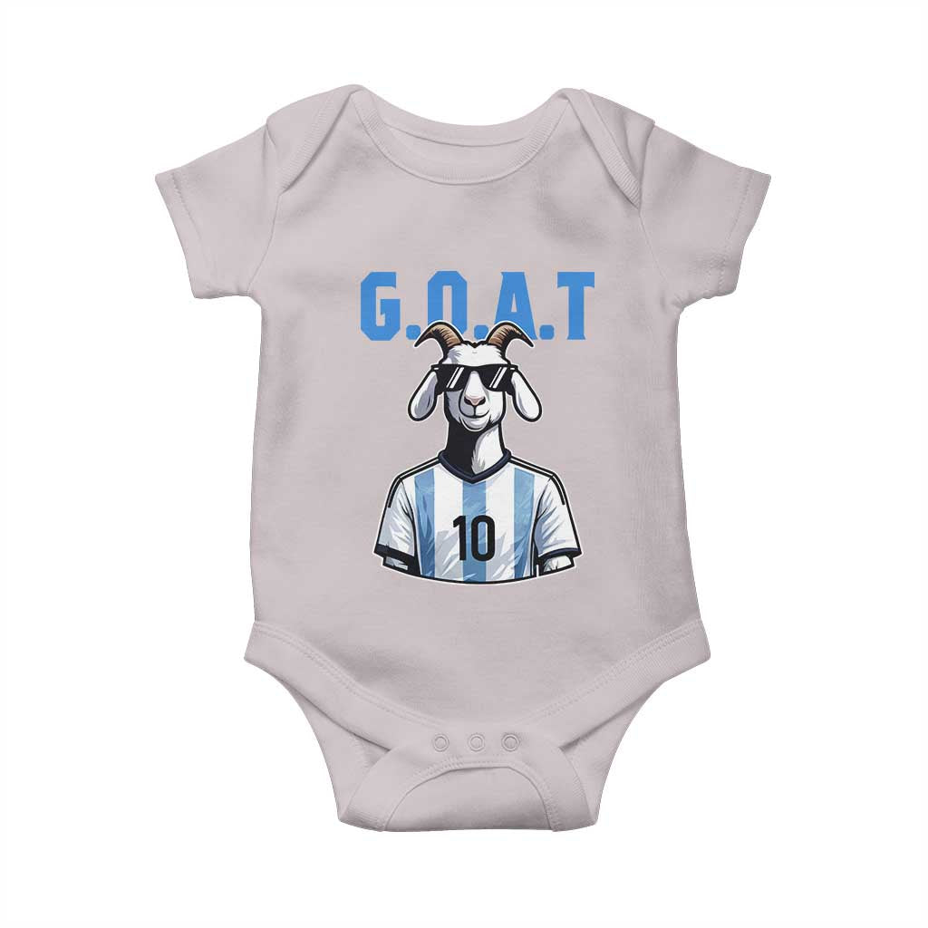 The Goat Of Soccer Number Ten Baby Onesie Gift For Fans TS12 Ice Gray Print Your Wear