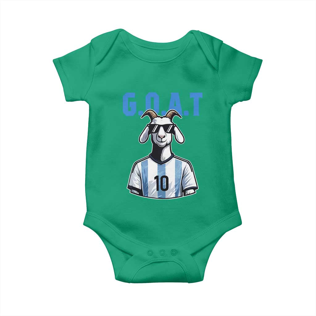 The Goat Of Soccer Number Ten Baby Onesie Gift For Fans TS12 Irish Green Print Your Wear