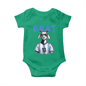 The Goat Of Soccer Number Ten Baby Onesie Gift For Fans TS12 Irish Green Print Your Wear