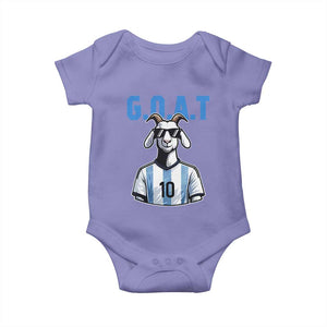 The Goat Of Soccer Number Ten Baby Onesie Gift For Fans TS12 Violet Print Your Wear