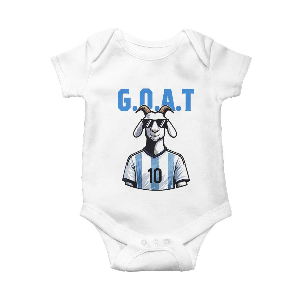 The Goat Of Soccer Number Ten Baby Onesie Gift For Fans TS12 White Print Your Wear