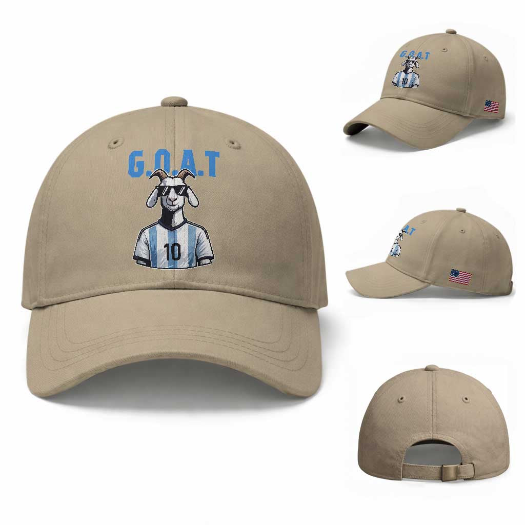 The Goat Of Soccer Number Ten Baseball Cap Gift For Fans TS12 Baseball Cap Universal Fit Khaki Print Your Wear