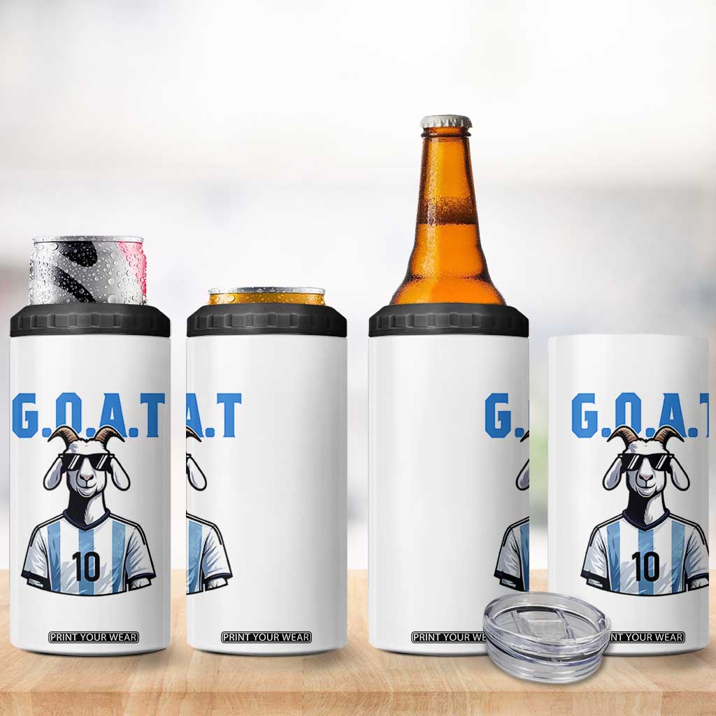 The Goat Of Soccer Number Ten 4 in 1 Can Cooler Tumbler Gift For Fans TS12 Print Your Wear