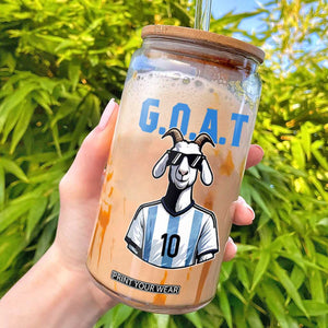 The Goat Of Soccer Number Ten Glass Can Gift For Fans TS12 White Print Your Wear