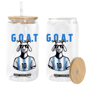 The Goat Of Soccer Number Ten Glass Can Gift For Fans TS12 Print Your Wear