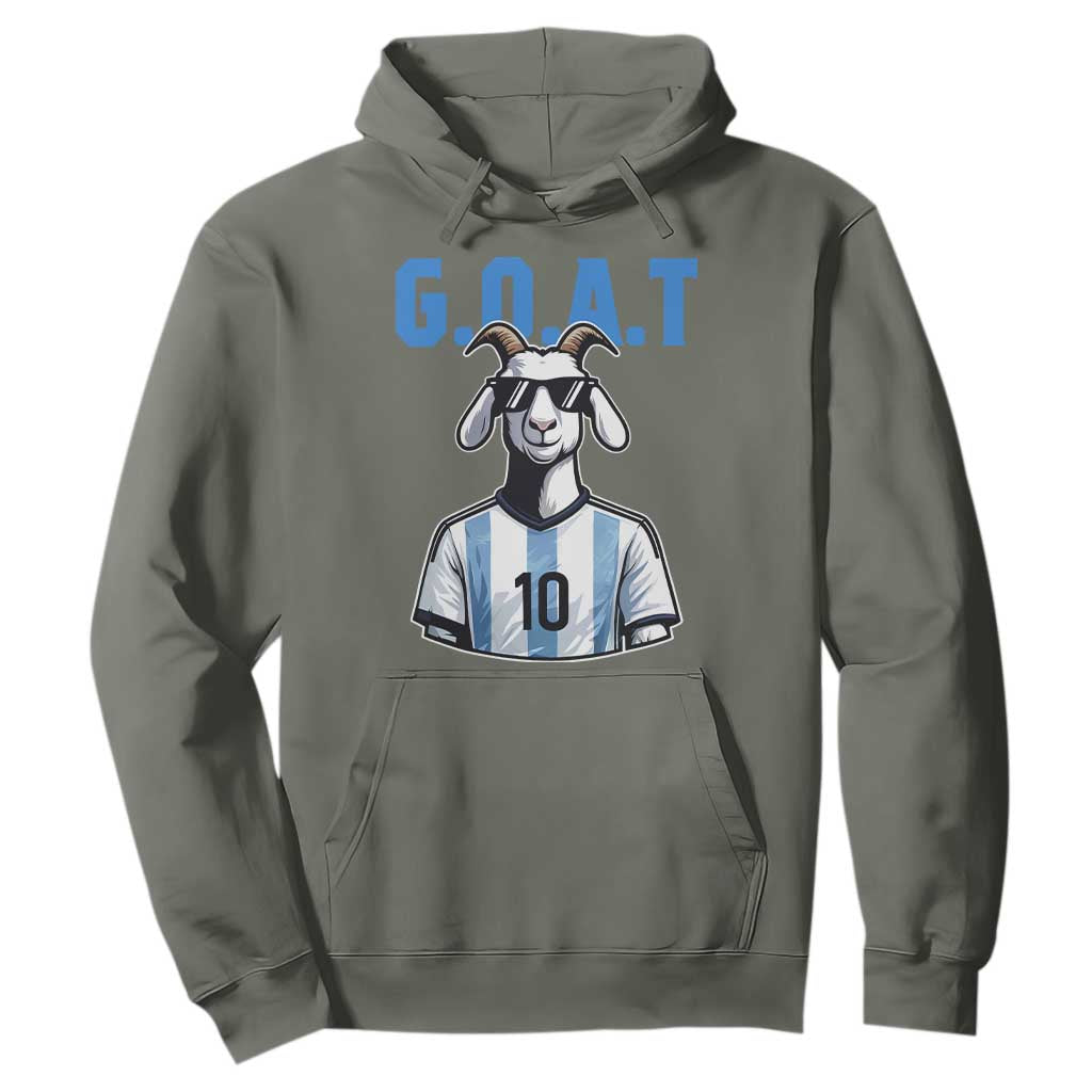 The Goat Of Soccer Number Ten Hoodie Gift For Fans TS12 Military Green Print Your Wear