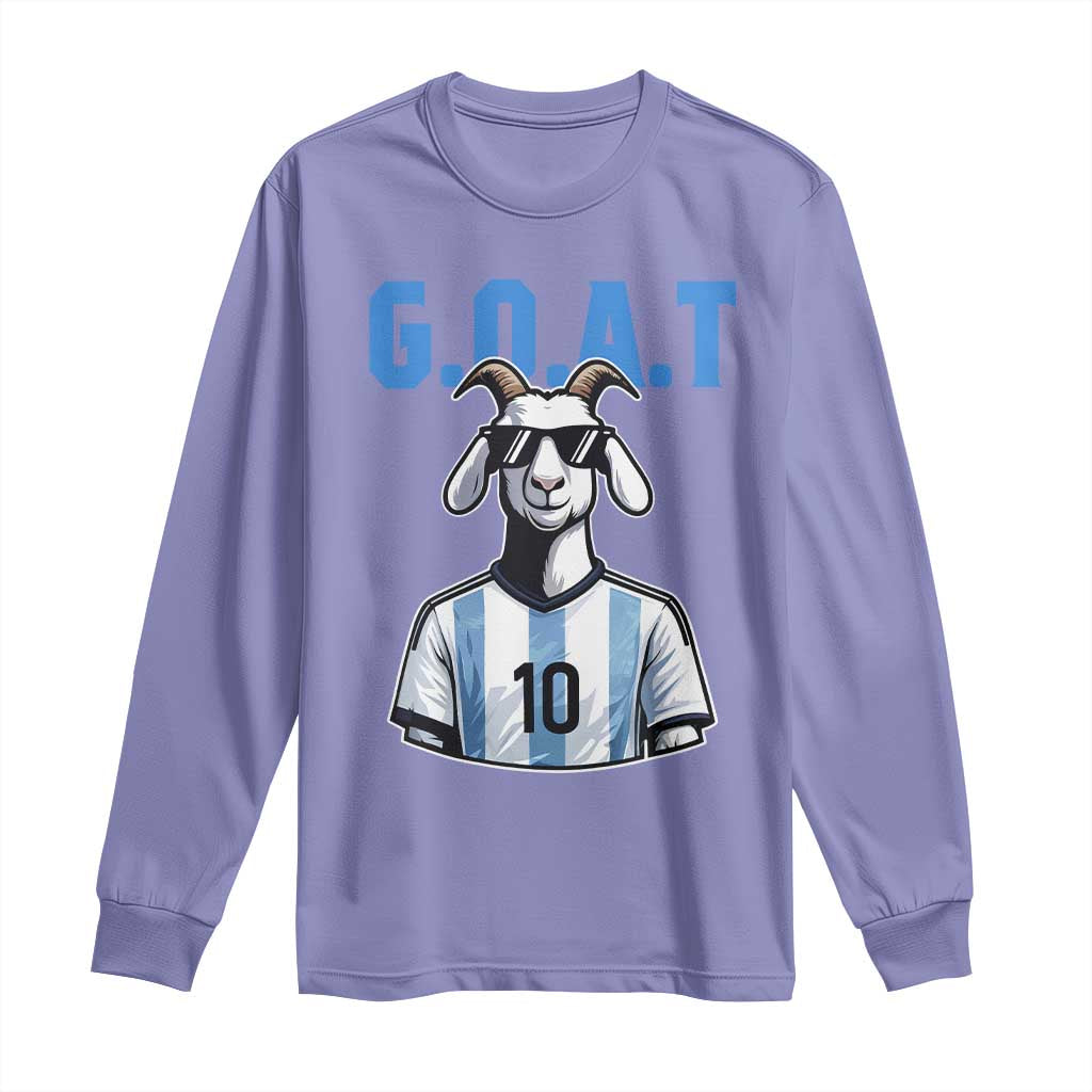The Goat Of Soccer Number Ten Long Sleeve Shirt Gift For Fans TS12 Violet Print Your Wear