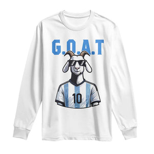 The Goat Of Soccer Number Ten Long Sleeve Shirt Gift For Fans TS12 White Print Your Wear