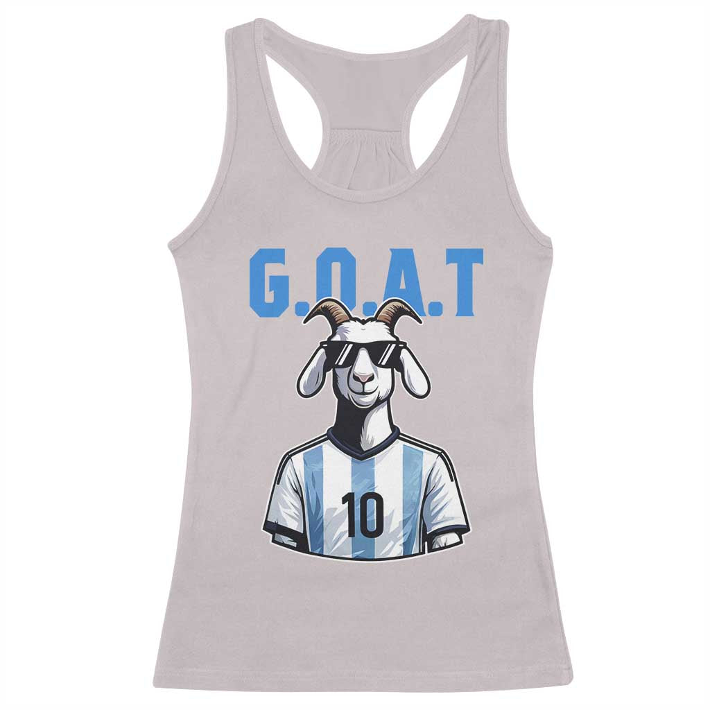The Goat Of Soccer Number Ten Racerback Tank Top Gift For Fans TS12 Ice Gray Print Your Wear