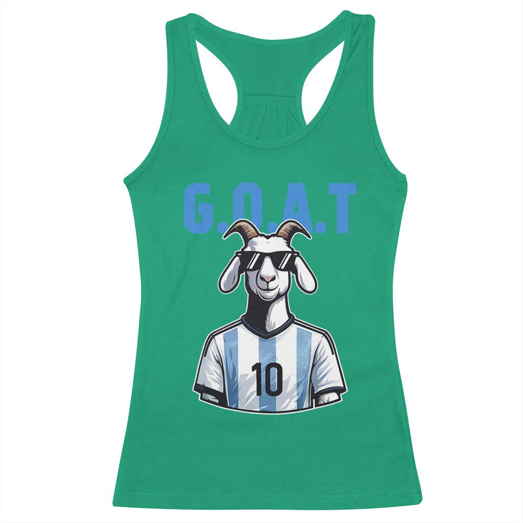The Goat Of Soccer Number Ten Racerback Tank Top Gift For Fans TS12 Irish Green Print Your Wear