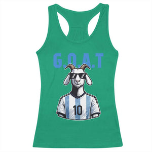 The Goat Of Soccer Number Ten Racerback Tank Top Gift For Fans TS12 Irish Green Print Your Wear