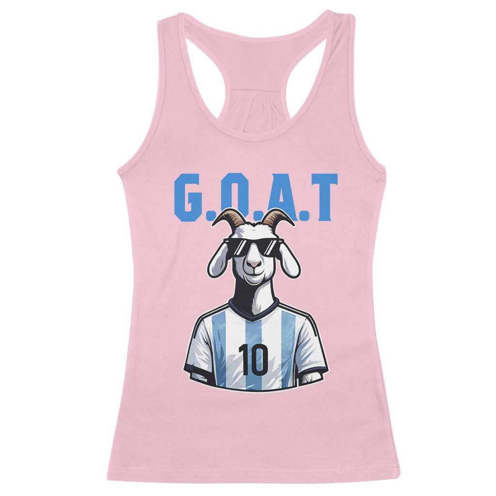 The Goat Of Soccer Number Ten Racerback Tank Top Gift For Fans TS12 Light Pink Print Your Wear