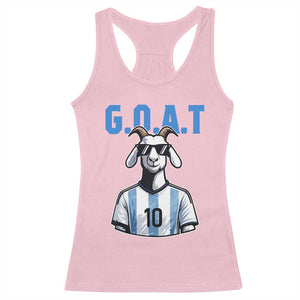 The Goat Of Soccer Number Ten Racerback Tank Top Gift For Fans TS12 Light Pink Print Your Wear