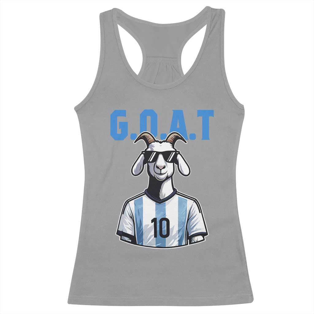The Goat Of Soccer Number Ten Racerback Tank Top Gift For Fans TS12 Sport Gray Print Your Wear