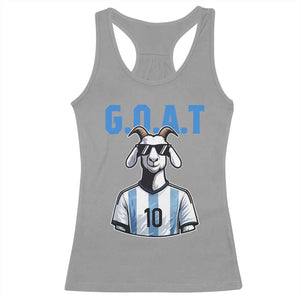 The Goat Of Soccer Number Ten Racerback Tank Top Gift For Fans TS12 Sport Gray Print Your Wear