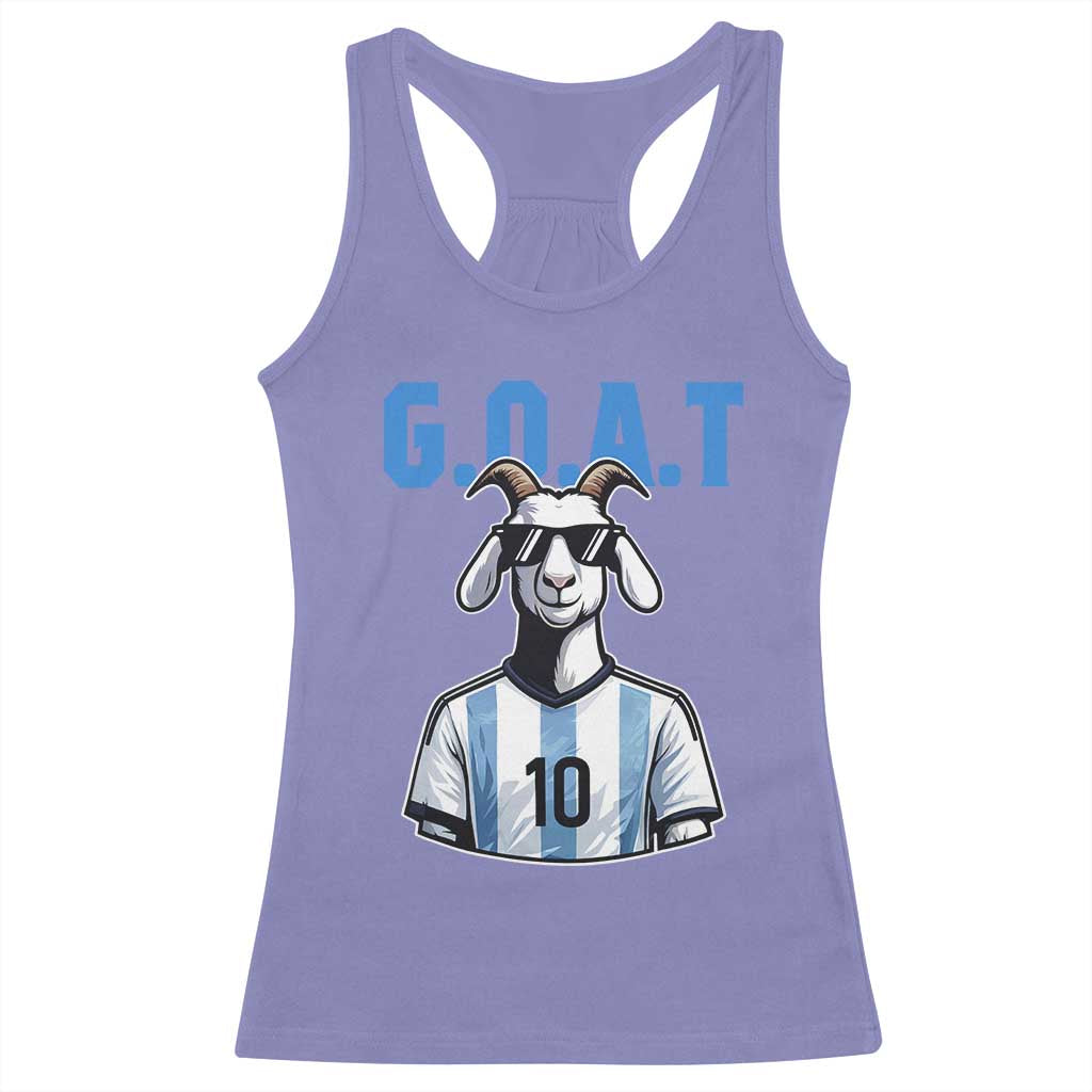 The Goat Of Soccer Number Ten Racerback Tank Top Gift For Fans TS12 Violet Print Your Wear