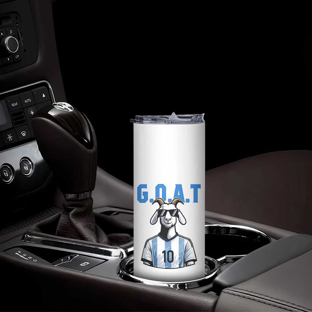 The Goat Of Soccer Number Ten Skinny Tumbler Gift For Fans TS12 Print Your Wear