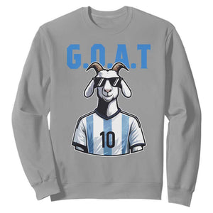 The Goat Of Soccer Number Ten Sweatshirt Gift For Fans TS12 Sport Gray Print Your Wear