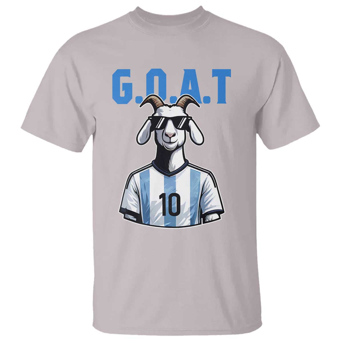 The Goat Of Soccer Number Ten T Shirt Gift For Fans TS12 Ice Gray Print Your Wear