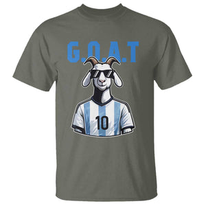 The Goat Of Soccer Number Ten T Shirt Gift For Fans TS12 Military Green Print Your Wear